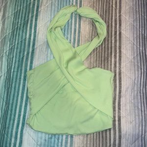 Revolve Green Wrap top